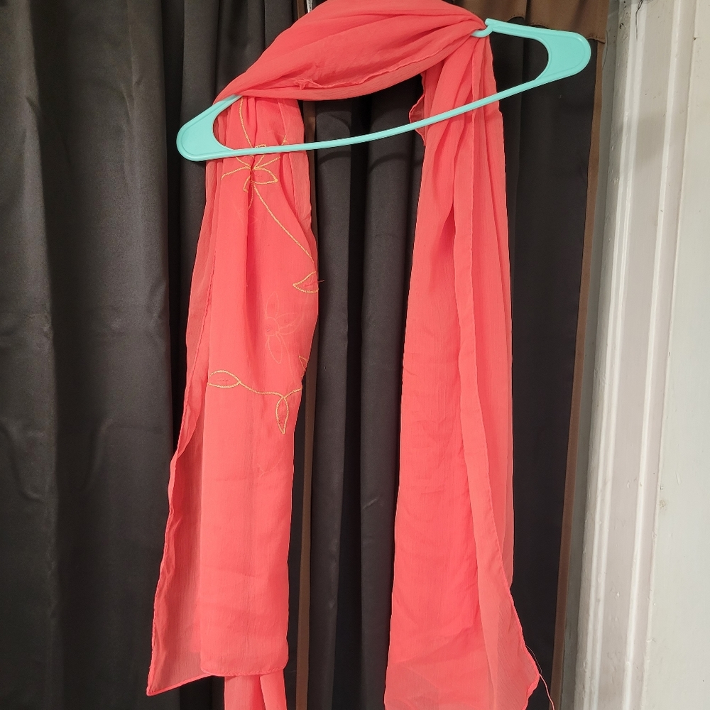 Beautiful  Coral scarf